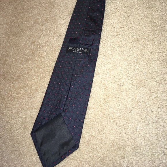 Jos. A. Bank black tie with red dot pattern - Picture 2 of 2